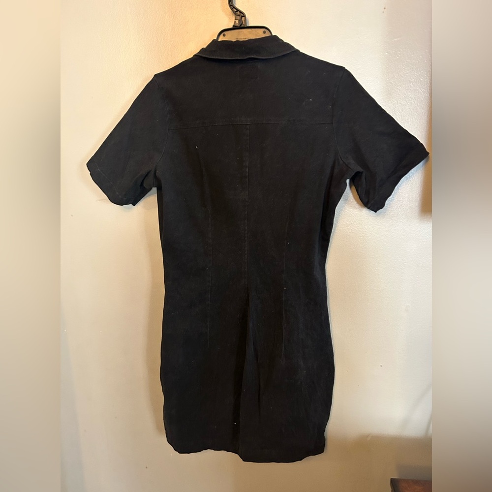Dickies Dress - black worker dress short sleeve mini button front - Picture 7 of 10